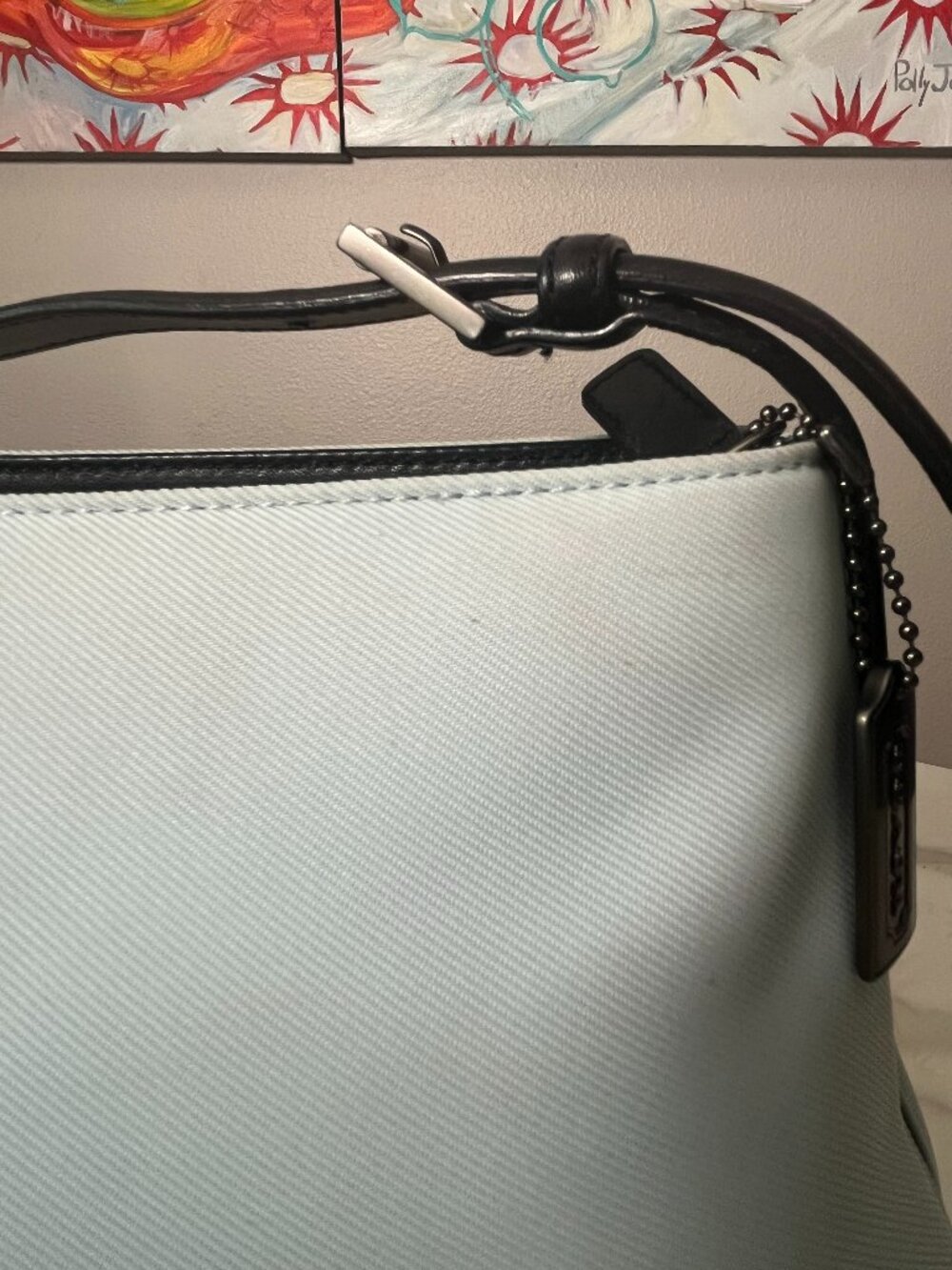 Coach Mercer East West Shoulder Bag 7406 Blue Twill Vintage Y2K - Picture 13 of 16